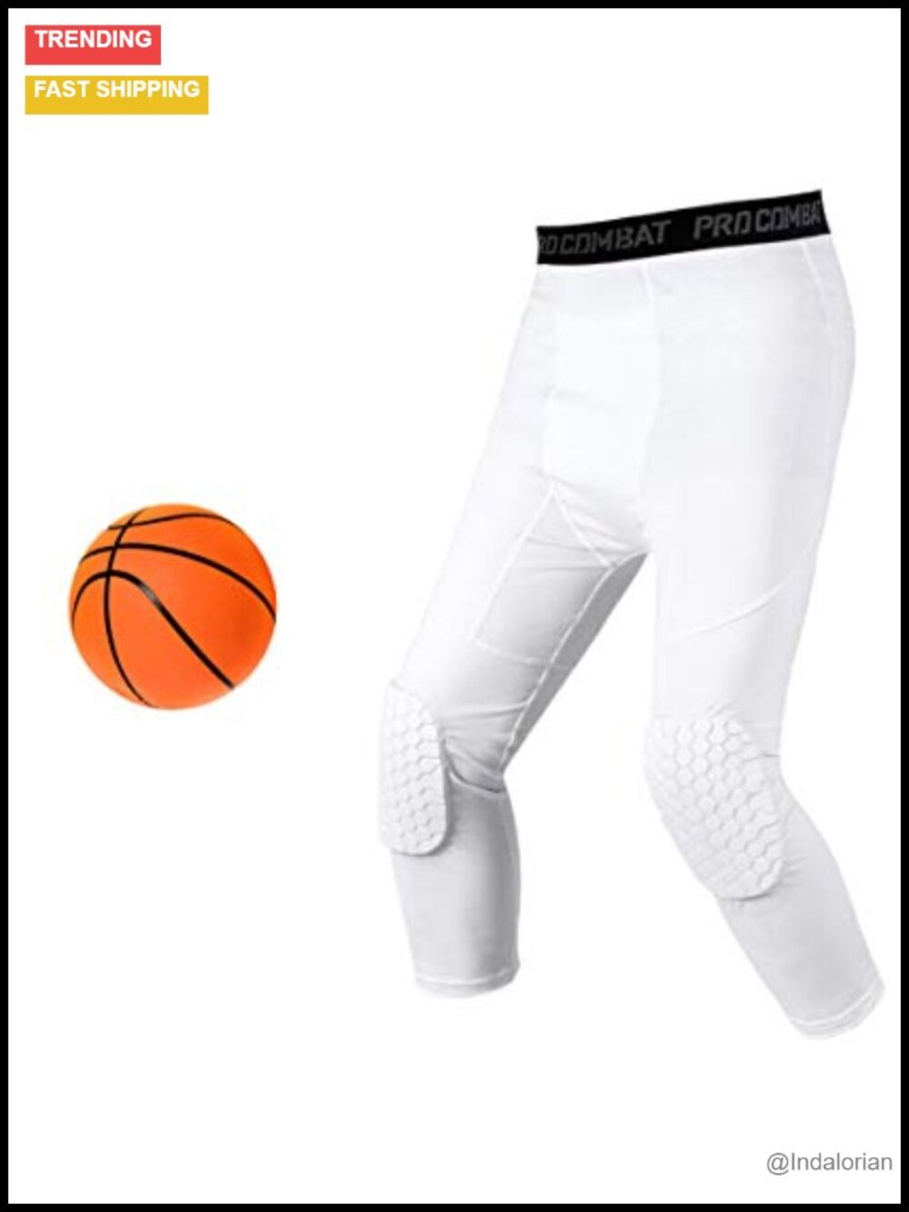 3/4 Compression Pants with Built-In Knee Pads